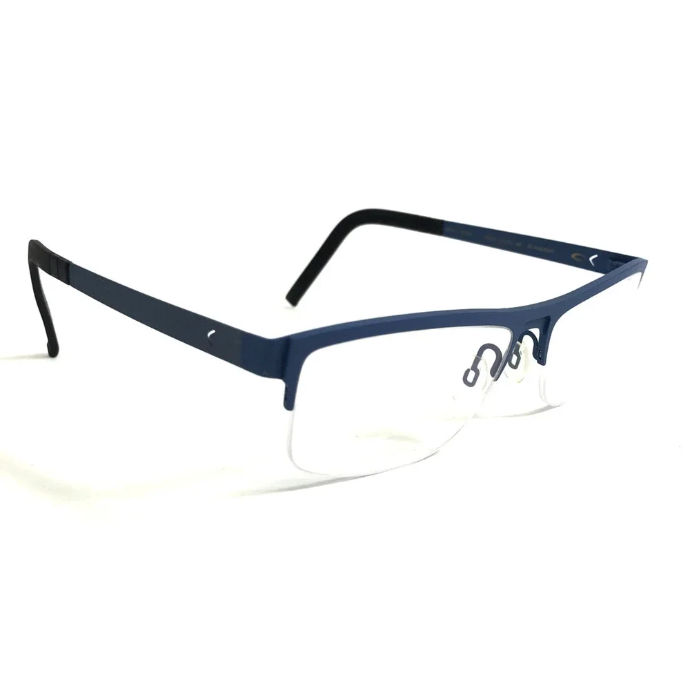 Blackfin Eyeglasses Frame BF734 RUSSEL COL.551 Blue Rectangle Half Rim 55-16-145